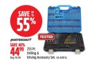Mastercraft HCS Drill & Drive Set for Wood, Metal, Plastic, Masonry, 253-pc