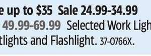 MotoMaster Selected Work Lights, Spotlights and Flashlight