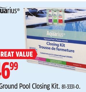 Aquarius In-Ground Pool Closing Kit.