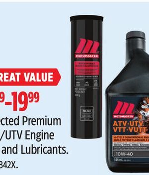 MotoMaster Selected Premium ATV/UTV Engine Oils and Lubricants