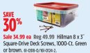 Hillman 8 x 3˝ Square-Drive Deck Screws