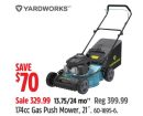 YARDWORKS 174cc Gas Push Mower