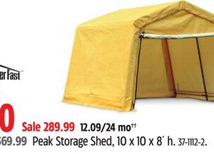 Weatherfast Peak Storage Shed, 10 x 10 x 8´ h