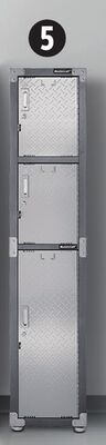 Mastercraft 3-Door Locker. 15 x 18 x 72˝ h. .