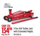 Big Red 3-Ton SUV Trolley Jack with Extended Height