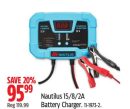 Motomaster Nautilus 15/8/2A Battery Charger. .