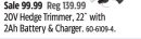 certified 20V Hedge trimmer, 22" with 2Ah battery & charger
