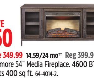 Canvas Canmore 54˝ Media Fireplace