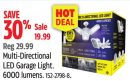 Noma Multi-Directional LED Garage Light. 6000 lumens.