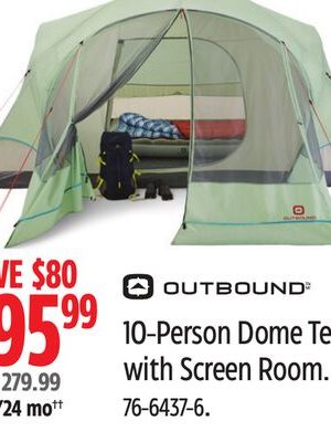 Outbound 10-Person Dome Tent with Screen Room.
