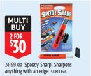Speedy Sharp. Sharpens anything with an edge