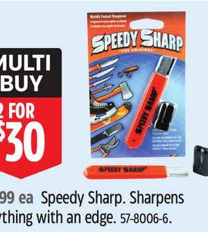 Speedy Sharp. Sharpens anything with an edge