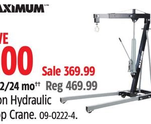 Maximum 2-Ton Hydraulic Shop Crane