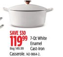 Lagostina 7-Qt White Enamel Cast-Iron