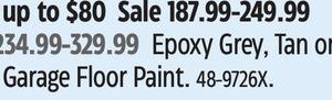 Rust-Oleum Epoxy Grey, Tan or Clear Garage Floor Paint