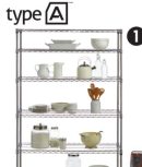 Type A 6-Tier Wire Shelf on Casters