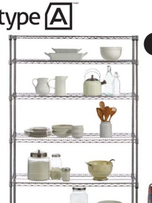 Type A 6-Tier Wire Shelf on Casters