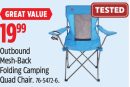 Outbound Mesh-Back Folding Camping Quad Chair