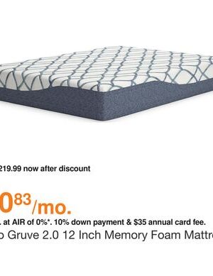Sleep Gruve 2.0 12 Inch Memory Foam Mattress, Size: Queen by Ashley