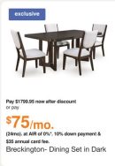 Breckington- Dining Set in Dark Brown by Ashley