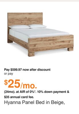 Hyanna Panel Bed in Beige, Size: Queen by Ashley