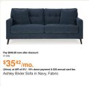 Ashley Bixler Sofa in Navy, Fabric