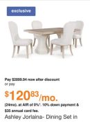 Ashley Jorlaina- Dining Set in Light Grayish Brown