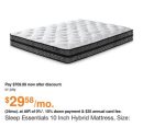 Sleep Essentials 10 Inch Hybrid Mattress, Size: Queen by Ashley