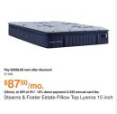 Stearns & Foster Estate Pillow Top Lyanna 15 inch Mattress, Size: Queen