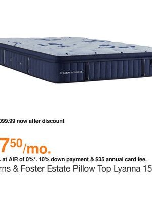Stearns & Foster Estate Pillow Top Lyanna 15 inch Mattress, Size: Queen
