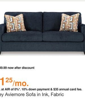 Ashley Aviemore Sofa in Ink, Fabric