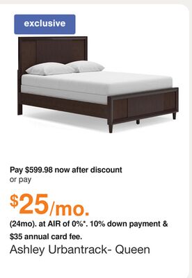 Ashley Urbantrack- Queen Panel Bed in Brown