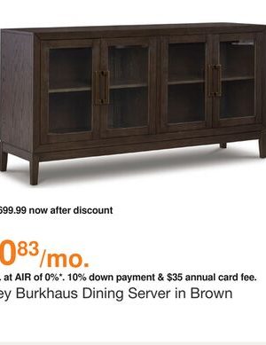 Ashley Burkhaus Dining Server in Brown