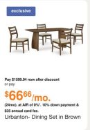Urbanton- Dining Set in Brown by Ashley
