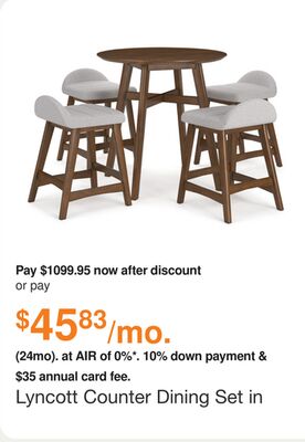 Lyncott Counter Dining Set in Light Gray/Brown by Ashley