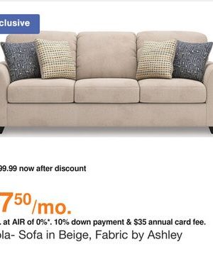 Panola- Sofa in Beige, Fabric by Ashley