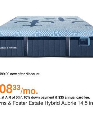 Stearns & Foster Estate Hybrid Aubrie 14.5 inch Mattress, Size: Queen