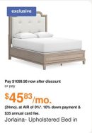 Jorlaina- Upholstered Bed in Brown, Size: Queen by Ashley