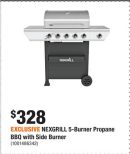 EXCLUSIVE NEXGRILL 5-Burner Propane BBQ with Side Burner