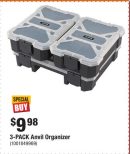 3-PACK Anvil Organizer