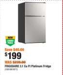 FRIGIDAIRE 3.1 Cu Ft Platinum Fridge