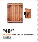 EXCLUSIVE Fence Gate Kit Lumber sold separately