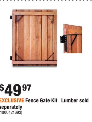 EXCLUSIVE Fence Gate Kit Lumber sold separately