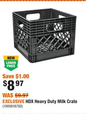 EXCLUSIVE HDX Heavy Duty Milk Crate
