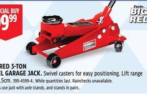 BIG RED 3-TON STEEL GARAGE JACK