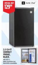 2.5 CU-FT COMPACT FRIDGE, BLACK