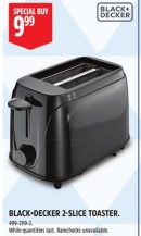 BLACK+DECKER 2-SLICE TOASTER