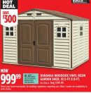 DURAMAX WOODSIDE VINYL RESIN GARDEN SHED