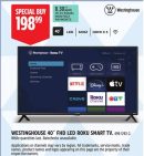 WESTINGHOUSE 40˝ FHD LED ROKU SMART TV