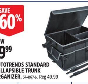 AUTOTRENDS STANDARD COLLAPSIBLE TRUNK ORGANIZER
